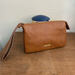 Olivia + Joy Brown Wristlet Clutch
